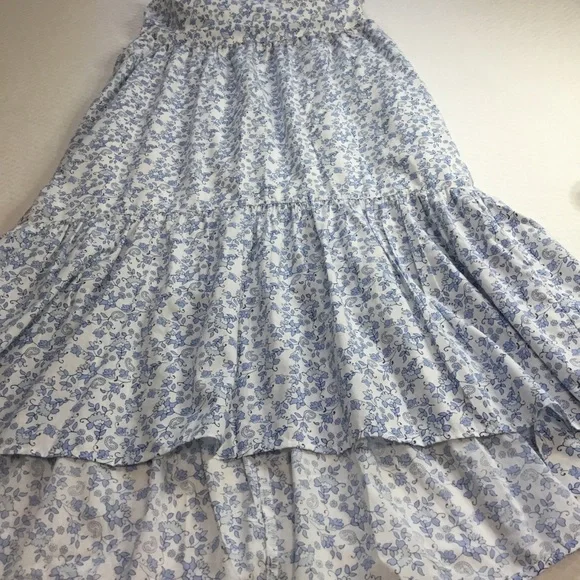 Abercrombie Kids Blue Poplin Tiered Maxi Dress Size 15-16 - Picture 5 of 12